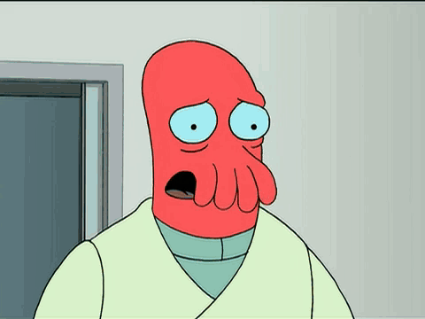 Zoidberg at Area 51 calling the food disorganized files, then devouring it